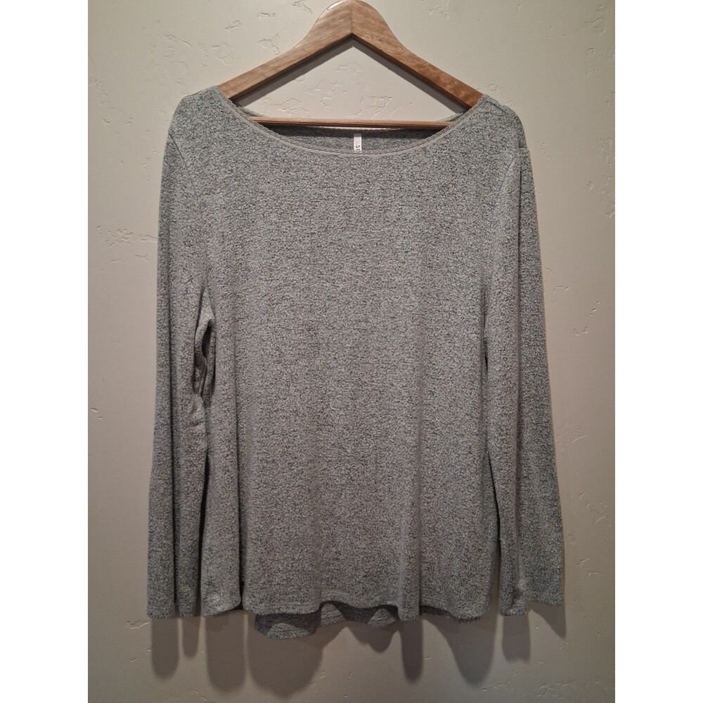 Soma Womens XL Cozy Luxe Gray Long Sleeve Pajama Top Soft Pullover Soft Lounge